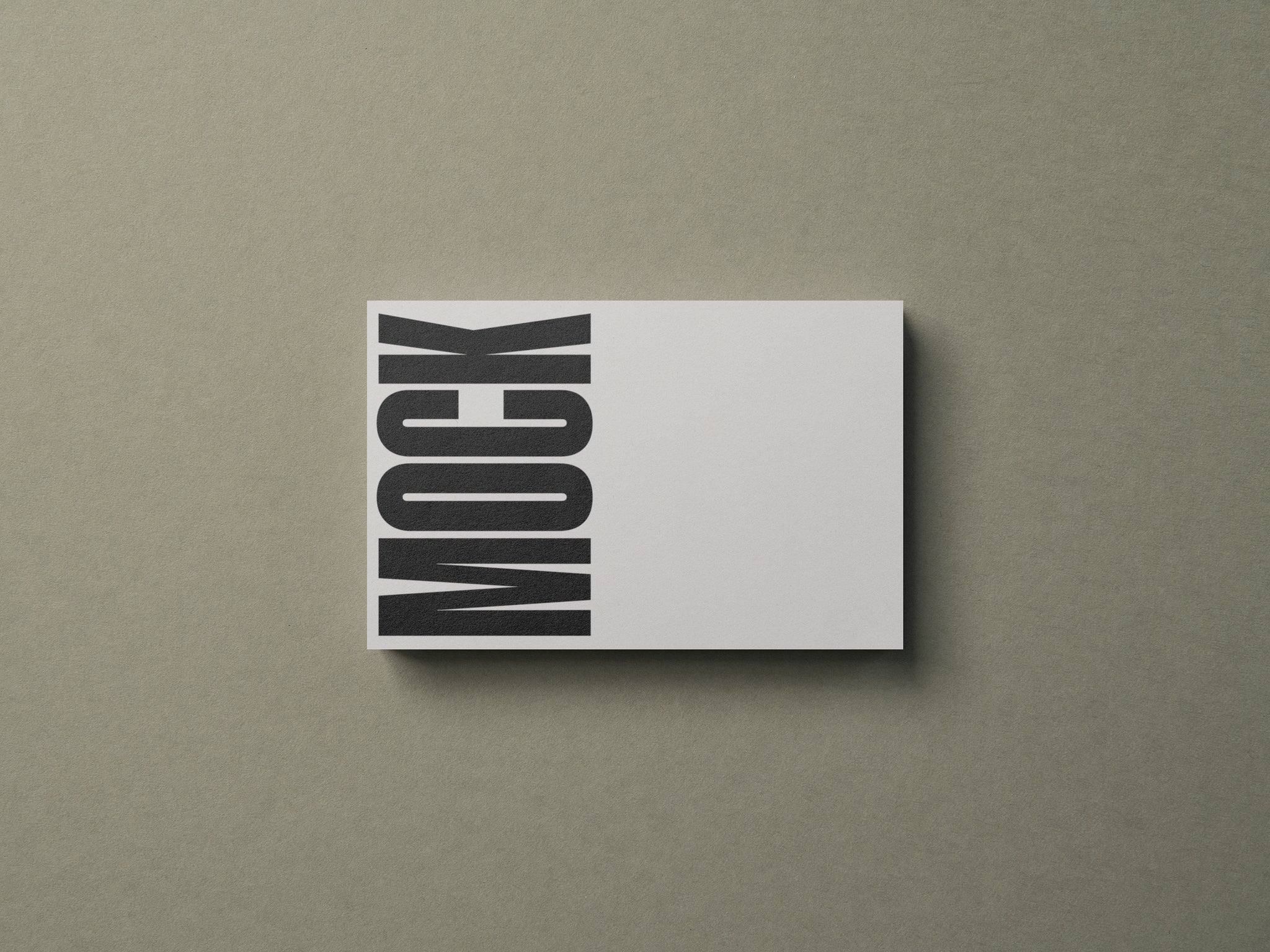 Business Card on a grey paper background