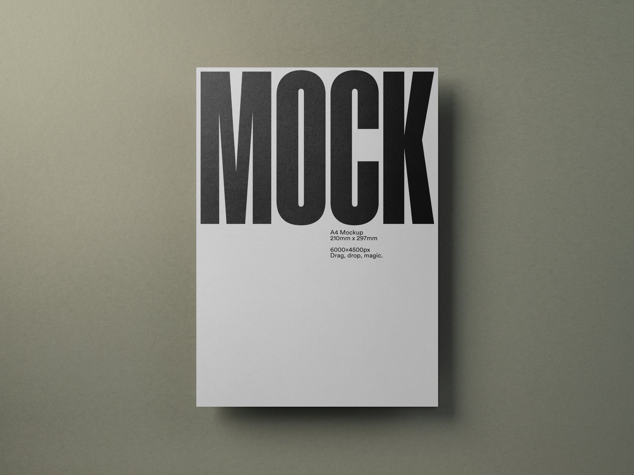 Poster print letterhead mockup on a grey background