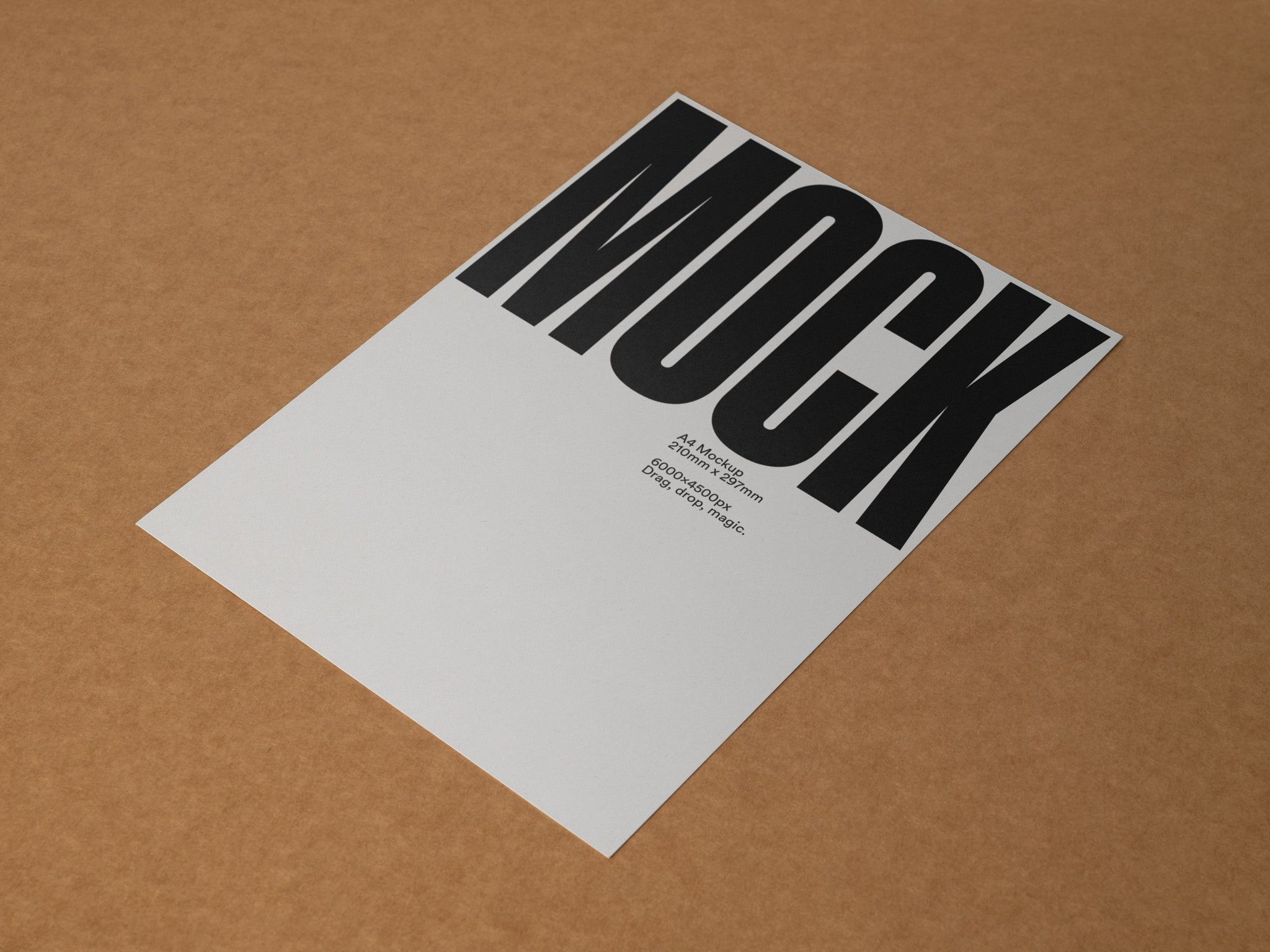 Poster Mockup / A4 Letterhead Mockup Angle