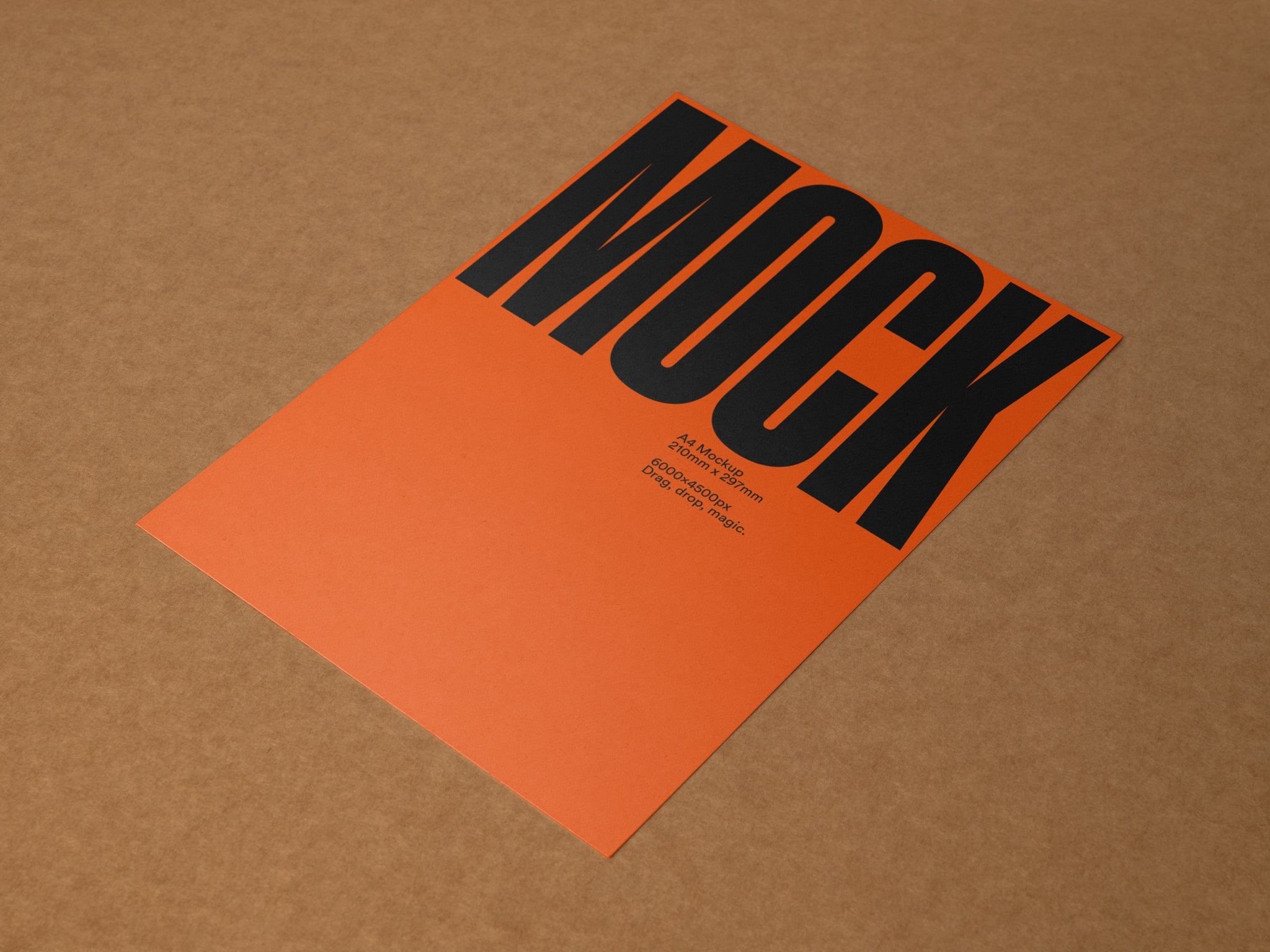 Poster Mockup / A4 Letterhead Mockup Angle